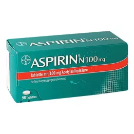 ASPIRIN N 100 mg tabletter, 98 stk