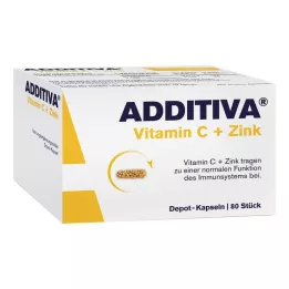 ADDITIVA Vitamin C+Zink Depot Kapsler, Kampagnepakke, 80 stk