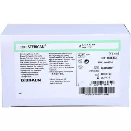 STERICAN Kanyler 14 Gx3 1/8 2,1x80 mm, 100 stk