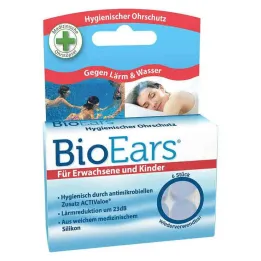 Bioears silikone ørepropper antimikrobielle, 6 stk