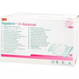 TEGADERM 3M I.V Avanceret Fiksering V.7x8 cm 1681, 100 stk