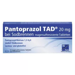 PANTOPRAZOL TAD 20 mg mod halsbrand. gastro-resistente tabletter, 14 stk