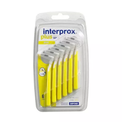 INTERPROX plus mini gul interdental børste, 6 stk