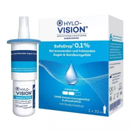 HYLO-VISION SafeDrop 0,1 % øjendråber, 2X10 ml