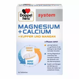 DOPPELHERZ Magnesium+Calc.+Kobber+Mangan system.Tab., 60 stk