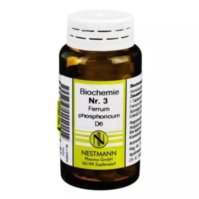 BIOCHEMIE 3 Ferrum phosphoricum D 6 tabletter, 100 stk BIOCHEMIE 3 Ferrum phosphoricum D 6 tabletter, 100 stk