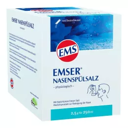 EMSER Næseskyllesalt fysiologisk flaske, 100 stk