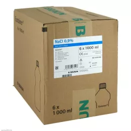 KOCHSALZLÖSUNG 0,9 % B.Braun skylleopløsning Ecotainer, 6X1000 ml