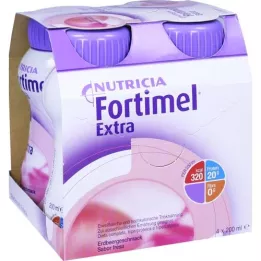 FORTIMEL Ekstra jordbærsmag, 4X200 ml