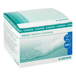 ASKINA Fikseringsbandage sammenhængende 6 cmx20 m, 1 stk