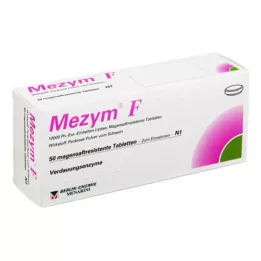 MEZYM F gastro-resistente tabletter, 50 stk