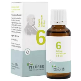 BIOCHEMIE Pflüger 6 Kalium sulfuricum D 6 dråber, 30 ml