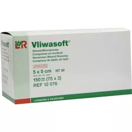 VLIWASOFT Nonwoven kompresser 5x5 cm steril 4l., 150 stk
