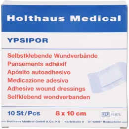 WUNDVERBAND Ypsipor steril 7,5x10 cm, 10 stk