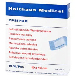 WUNDVERBAND Ypsipor steril 10x10 cm, 10 stk