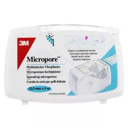 MICROPORE Fleeceplaster 1,25 cm x 5 m med Abr.1530NP-0SD, 1 stk
