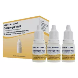 CORNEREGEL Flydende øjendråber, 3X10 ml