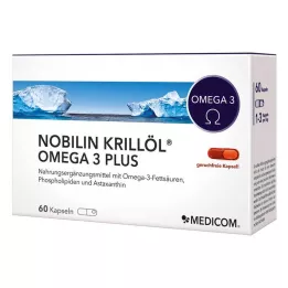 NOBILIN Krill Oil Omega-3 Plus Kapsler, 60 stk