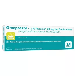 OMEPRAZOL-1A Pharma 20 mg mod halsbrand HKM, 14 stk