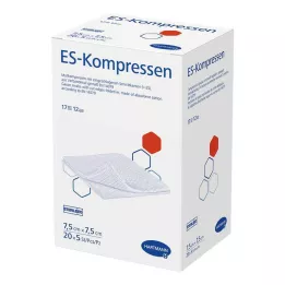 ES-KOMPRESSEN steril 7,5x7,5 cm 12-fold stor pakke, 20X5 stk