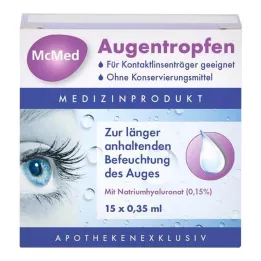 MCMED Øjendråber enkeltdosispipetter, 15X0,35 ml