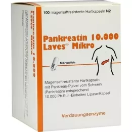 PANKREATIN 10.000 Laves mikromavesaft hårde kapsler, 100 stk