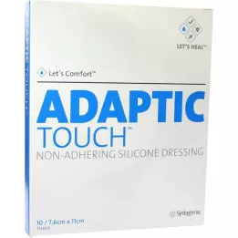 ADAPTIC Touch 7,6x11 cm ikke-klæbende silikone sårbandage, 10 stk