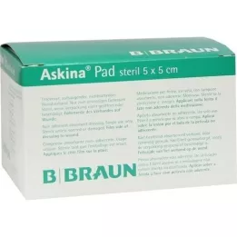 ASKINA Pad sårbandage 5x5 cm ikke-klæbende, 25 stk