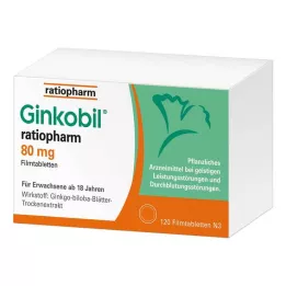 GINKOBIL-ratiopharm 80 mg filmovertrukne tabletter, 120 stk