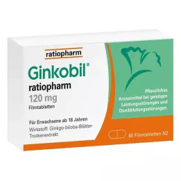 GINKOBIL-ratiopharm 120 mg filmovertrukne tabletter, 60 stk