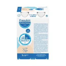 FRESUBIN PROTEIN Energi DRINK Nøddedrikkeflaske, 4X200 ml