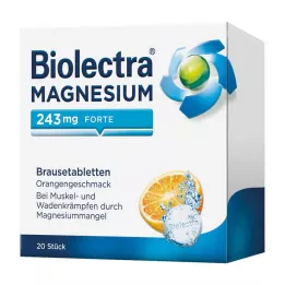 BIOLECTRA Magnesium 243 mg forte Orange brusetabletter, 20 stk