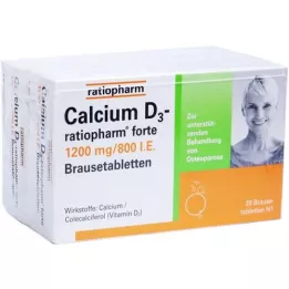 CALCIUM D3-ratiopharm forte brusetabletter, 40 stk