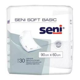 SENI Soft Basic sengebeskyttelsesunderlag 60x90 cm, 30 stk