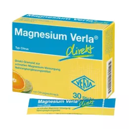 MAGNESIUM VERLA direkte granulat citrus, 30 stk