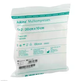 ASKINA Gaze kompresser 10x20 cm steril, 5X2 stk