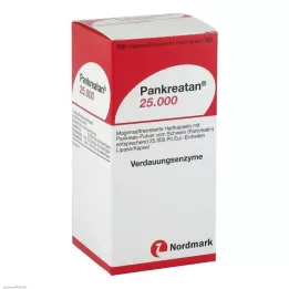 PANKREATAN 25.000 gastro-resistente hårde kapsler, 100 stk