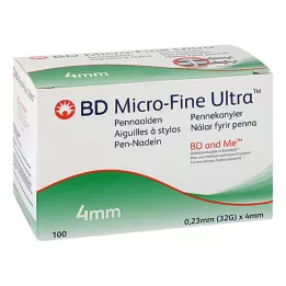 BD MICRO-FINE+ 4 pennåle 0,23x4 mm, 100 stk