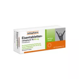 EISENTABLETTEN-ratiopharm N 50 mg filmovertrukne tabletter, 50 stk