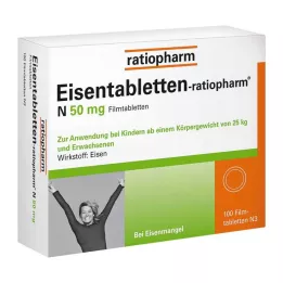 EISENTABLETTEN-ratiopharm N 50 mg filmovertrukne tabletter, 100 stk