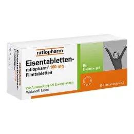 Jerntabletter ratiopharm® 100 mg filmovertrukne tabletter, 50 stk