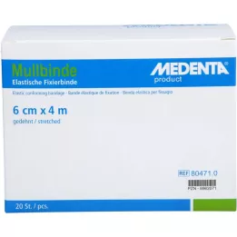 MULLBINDEN elastik 6 cmx4 m, 20 stk