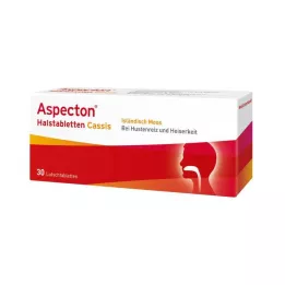ASPECTON Halstabletter Cassis sugetabletter, 30 stk