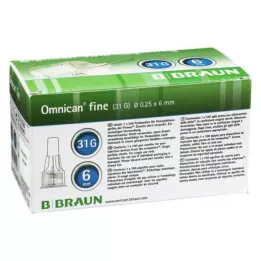 OMNICAN fin Pen kanyle 31 G 0,25x6 mm, 100 stk