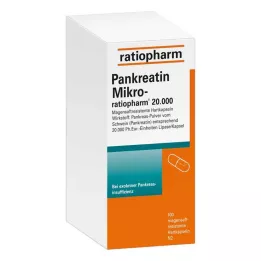 PANKREATIN Mikro-forhold.20.000 gastro-resistente hårde kapsler, 100 stk