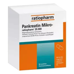 PANKREATIN Mikro-forhold.20.000 gastro-resistente hårde kapsler, 200 stk