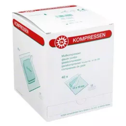 MULLKOMPRESSEN 10x10 cm steril 12-fold, 40X2 stk