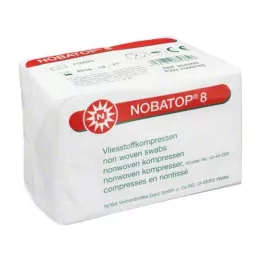 NOBATOP 8 kompresser 7,5x7,5 cm ikke-sterile, 100 stk