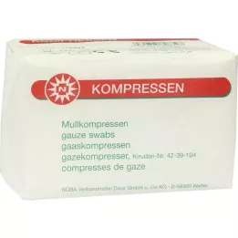 MULLKOMPRESSEN 7,5x7,5 cm ikke-steril 8-vejs, 100 stk