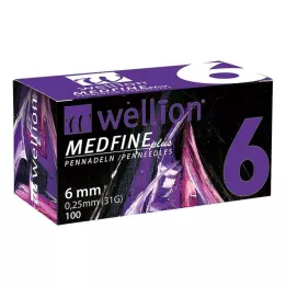 WELLION MEDFINE plus pennåle 6 mm, 100 stk